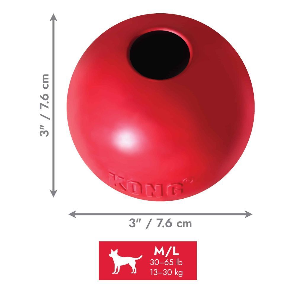 Kong Ball W/Hole іграшка для собак M/L - червоний