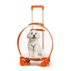 CosmoPet Візок переноска для котів та собак на колесах з телескопічною ручкою CP-302 47х42х24 см Помаранчевий (JDT-0848137)