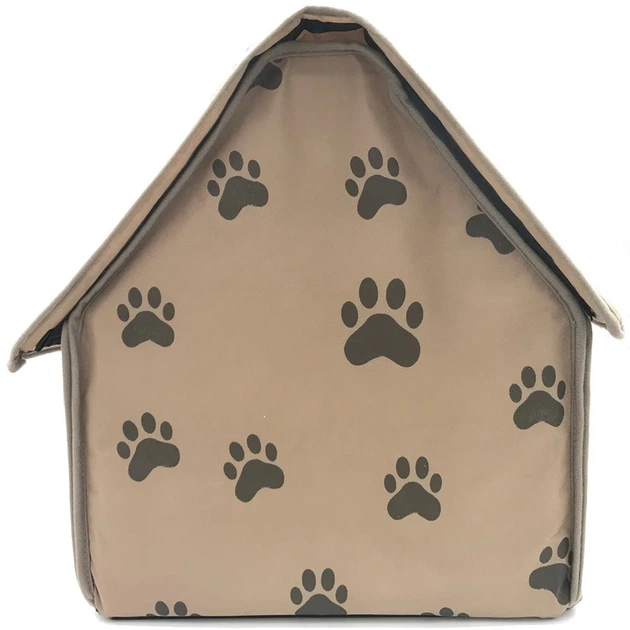 Tvs Будка для собак і кішок портативний складний будиночок для тварин Portable Dog House 43х43х40см. коричневий
