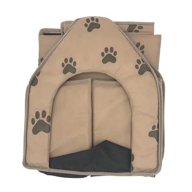 Tvs Будка для собак і кішок портативний складний будиночок для тварин Portable Dog House 43х43х40см. коричневий