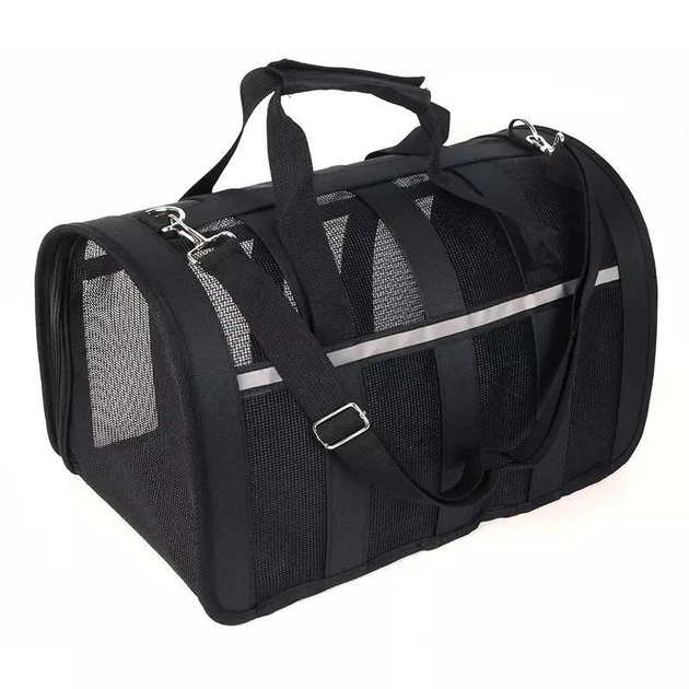 Сумка перенесення для котів та собак L 49x28x27 см CosmoPet CP-46 Black
