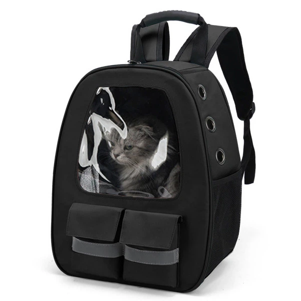Рюкзак-переноска для котів та собак 41х32х19 CosmoPet CP-36 Black