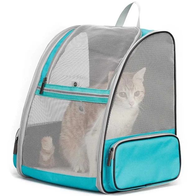 Рюкзак-переноска для котів та собак CosmoPet CP-42 41 х 28 х 35 см Блакитний