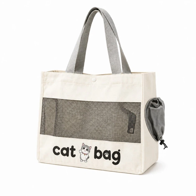 Без бренду Сумка-переноска для котів і маленьких собак CAT BAG, бежева