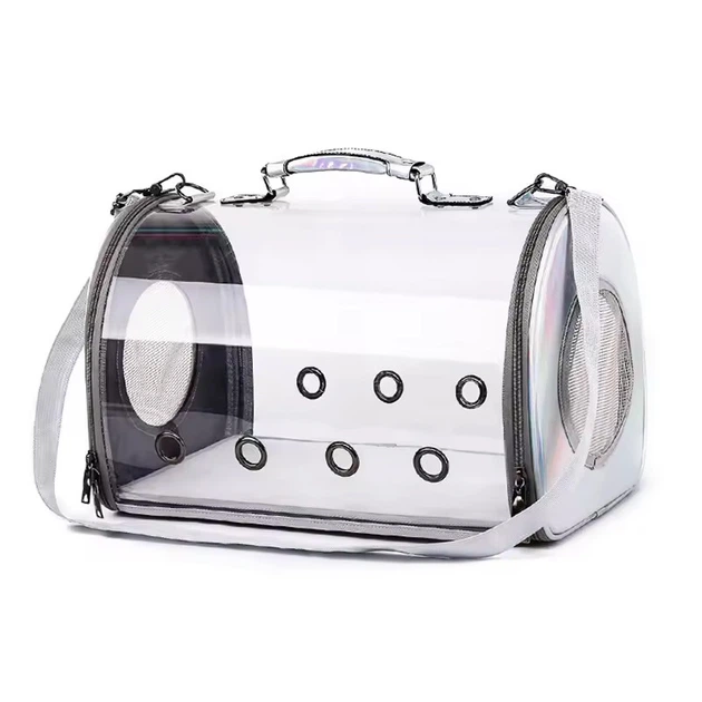 Сумка - переноска для котів та собак гризунів 42х25х28 CosmoPet CP-26 Silver (L)