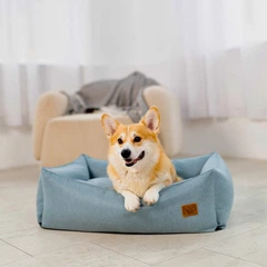 Лежак для собак Noble Pet Albert 70 х 50 x 22 см Peacock Blue (AL2146)