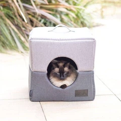 Pet fang fang М'який будиночок-лежак для домашніх тварин з подушкою 34*36*35 см