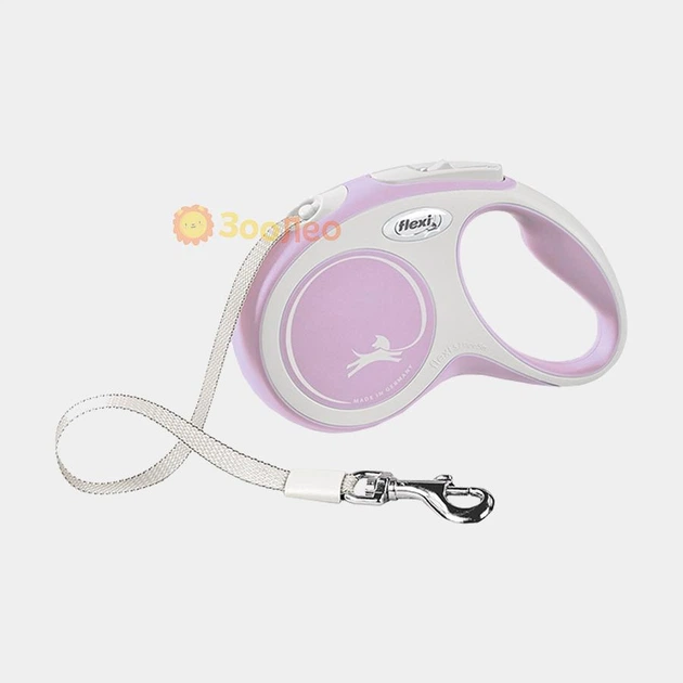 Рулетка для собак Flexi New Comfort XS рожева, 3м до 12кг (стрічка)
