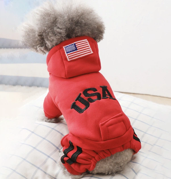 Спортивний костюм комбінезон для собак Pet Style "USA" Червоний L
