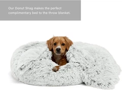 Лежанка для собак Outward Hound Best Friends Donut Shag Blanket Shag, сірий, 101 х 76 см