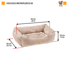 Лежанка для собак та кішок Ferplast Coccolo Microfleece 60 66х50х20 см Коричневий (83316021)