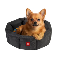Лежанка для собак WAUDOG Relax S «Апельсини», 45×34×17 см, м’який лежак із бортиками, знімна подушка, поліестер, для маленьких порід, арт. 313-4054