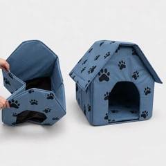 Без бренда Будиночок Portable Dog House складний для собак і котів 45х41х45 см синій