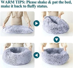 Без бренду Спальне місце для тварин Pet Sleeping Bag затишна кругла лежанка 44 см для котів і собак антистрес ефект