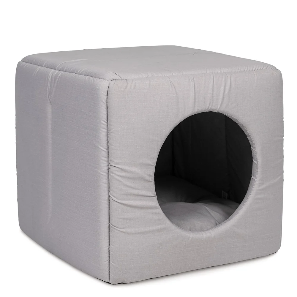 Природа Priroda Cube будиночок-лежак для собак 40х36х37 см - сірий