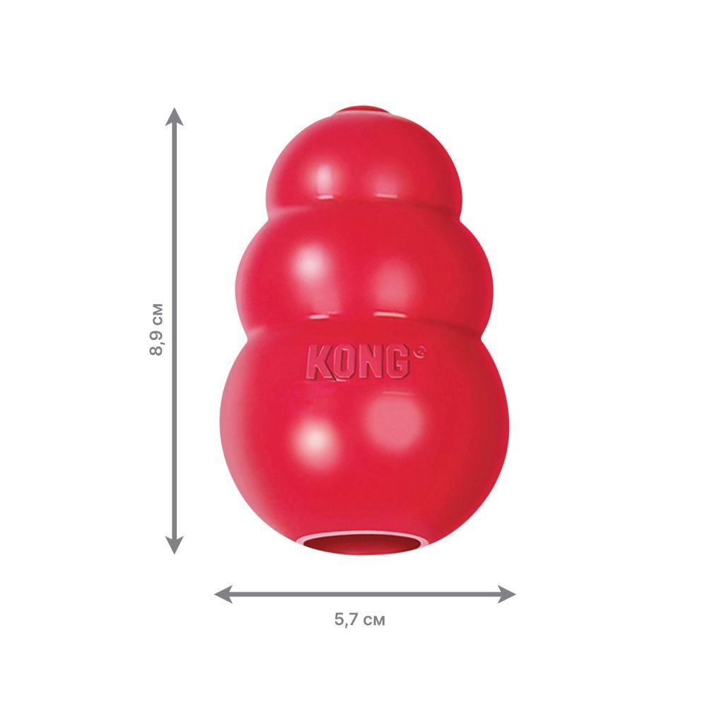 Kong Classic іграшка для собак M 8,9 см - червоний