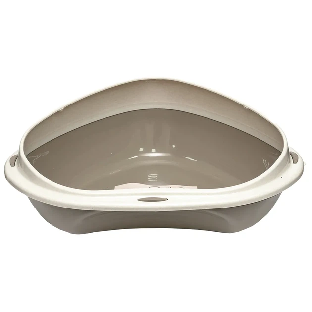 Туалет кутовий з бортиком Georplast Shuttle Corner для кішок 58 x 48 x 20,5 см блакитний
