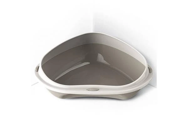 Туалет кутовий з бортиком Georplast Shuttle Corner для кішок 58 x 48 x 20,5 см блакитний