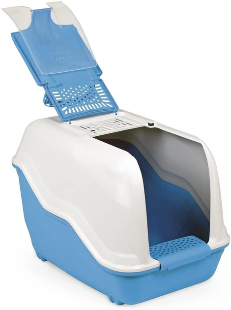 Mps Туалет-бокс для котів NETTA MAXI BLUE 62091, з фільтром, великий, 66х49х50 см