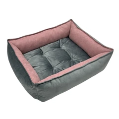 PetFun Лежак для собак Pet Fun Velour 60x50x18 см - рожевий