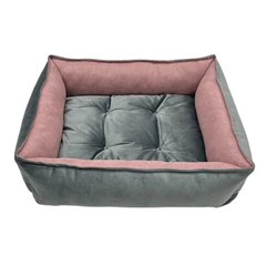 PetFun Лежак для собак Pet Fun Velour 60x50x18 см - рожевий