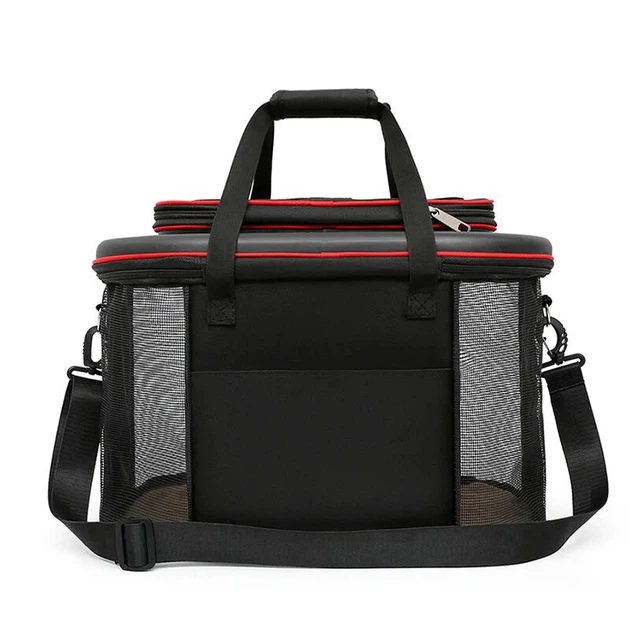 Сумка - переноска для котів та собак 28х45х28 CosmoPet CP-45 Black - Red