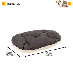 Ferplast Подушка RELAX 45/2F C.BROWN-BEIGE, бавовна + штуч.