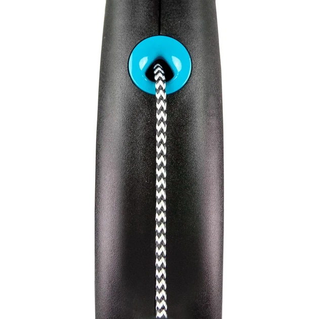 Повідець-рулетка Flexi для собак Black Design трос синя розмір S 5 м/12 кг