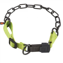 Sprenger Adjustable Collar with Assembly Chain СПРЕНГЕР РЕГУЛЮЄМИЙ НАШИЙНИК з нейлоном для собак, середня ланка, воронена сталь, 3 мм, 50-55 см