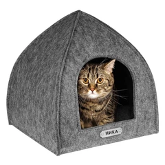 Barksi будиночок для котів S 35х35х36 см - сірий