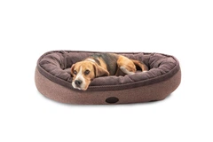 Овальний Лежак Harley and Cho Donut Soft Touch Brown L 100х70х21 cm Коричневий для собак (3102864)
