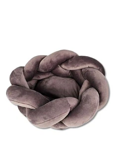 Smart Pet Оригінальний лежак для собак і котів Tress, гіпоалергенні матеріали, ніжні кольори, діаметр 60 см, сірий колір, Україна