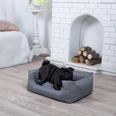 Pet Zoom Лежак лежанка для котів і собак спальне місце 70х50х20 см (13584-Нів) Сірий