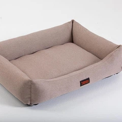 Лежак для собак та котів Happy Peppy Sofa Рогожка 45х30 см Бежевий