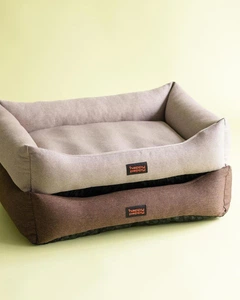 Лежак для собак та котів Happy Peppy Sofa Рогожка 45х30 см Бежевий