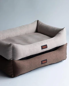 Лежак для собак та котів Happy Peppy Sofa Рогожка 45х30 см Бежевий
