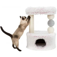 Дряпка-будиночок для котів Trixie Harvey біло-рожева джут/плюш 54 х 40 х 73 см (MLZ9360)
