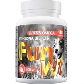 Фауна Добавка FunVit Biotin-Omega вовни для собак