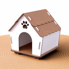 Лежаки FuTuFu Pets Картонний будиночок "КОТеджик" для котів та собак 500×500×500 мм (235084)