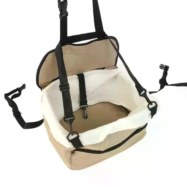 Без бренда Сумка для перевезення тварин в авто Pet Booster Seat з м'якою підкладкою та фіксацією на сидінні