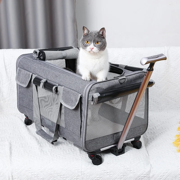Luposan Сумка для перенесення Bestopet (Люпосанчик) Folding Pet Trolley Bag для котів і собак BS-SS-041, Pink