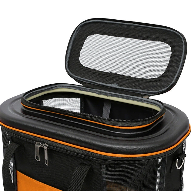 Сумка - перенесення для котів та собак 28х45х28 CosmoPet CP-45 Black - Orange