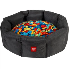 Лежанка для собак WAUDOG Relax, малюнок "Блоки", розмір S, 34 х 45 х 17 см