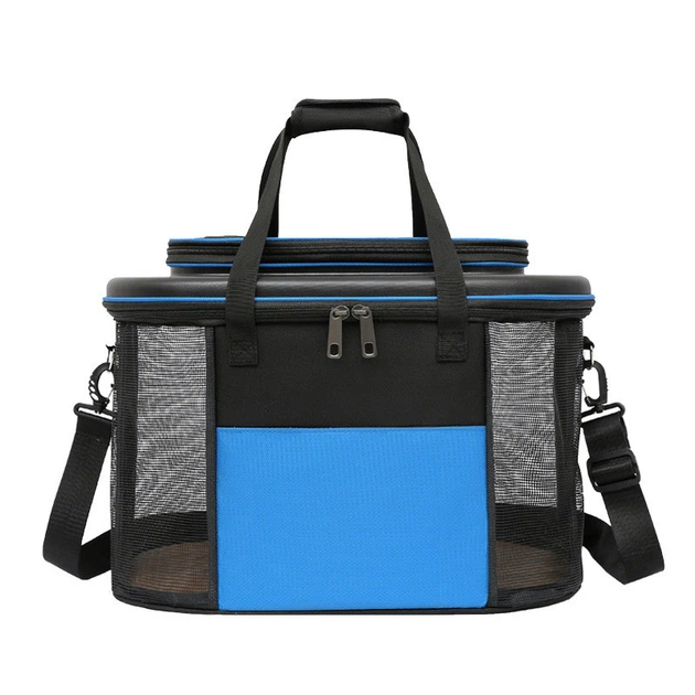 Сумка - переноска для котів та собак 28х45х28 CosmoPet CP-45 Black - Blue