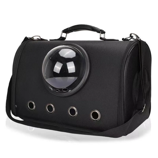 Сумка для перенесення котів і собак CosmoPet CP-18 з ілюмінатором 43x29x23 см Чорний