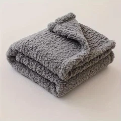 Ковдра для тварин Derby Calming Blankets Fluffy Premium Fleece, сірий 105х165 см