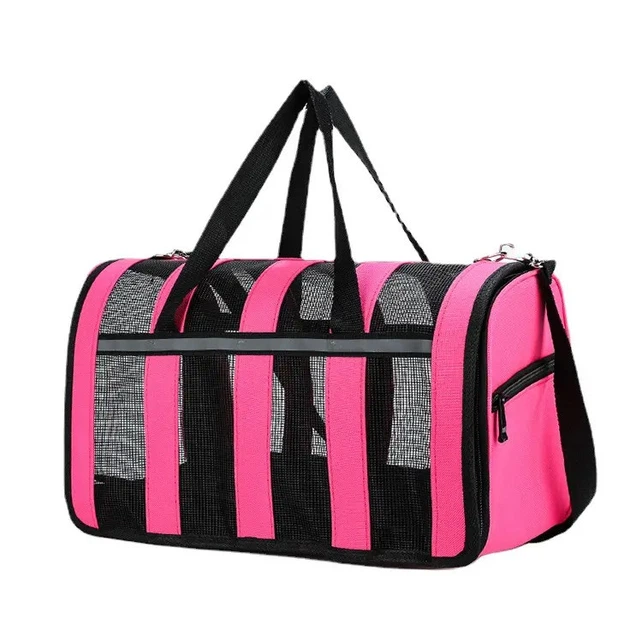 Сумка перенесення для котів та собак 49x28x27 см CosmoPet CP-46 L Pink