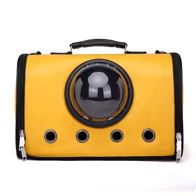 Сумка з ілюмінатором для перенесення котів та собак 41x29x25 см CosmoPet CP-18 Yellow