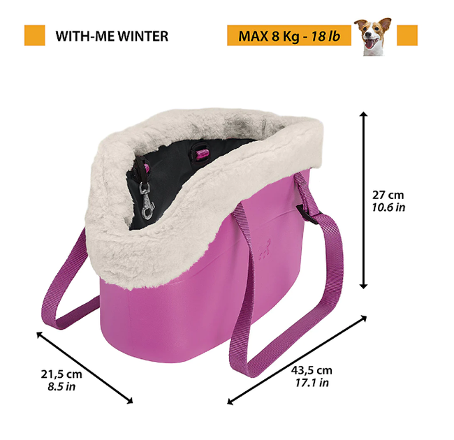 Сумка-переноска для собак і котів Ferplast With-Me Winter коричнева до 8 кг 43.5х21.5х27 см 79515021