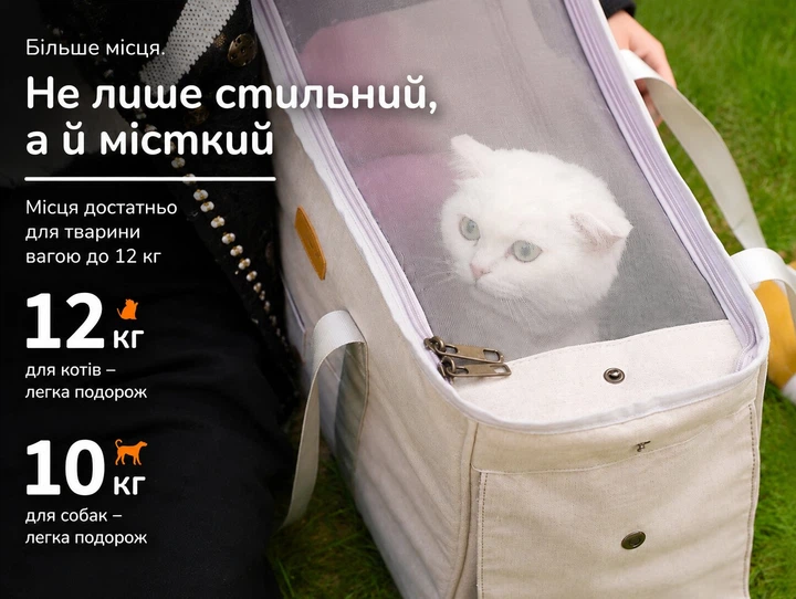 Без бренду Сумка-переноска для котів і собак з вентиляцією до 12 кг - Зелений